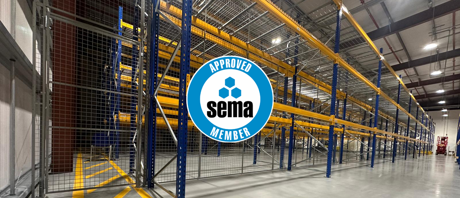 SEMA approved pallet racking installation by Storage Systems in a modern warehouse.